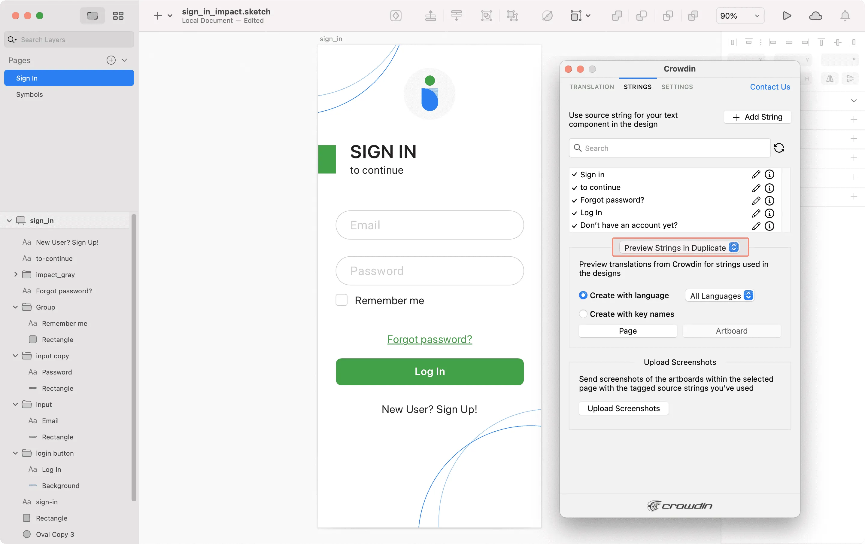 Sketch Eklentisi Dizgileri Önizleyin